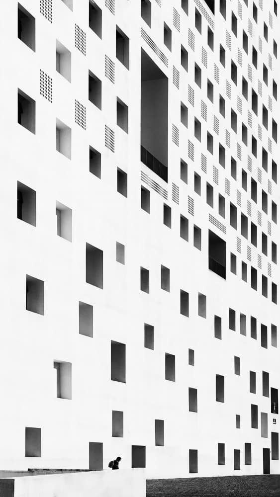 Modern White Facade by Mei Xu — canvas wall art