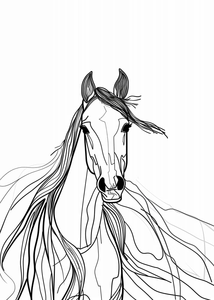 Flowing Mane Horse by Justyna Jaszke — canvas wall art