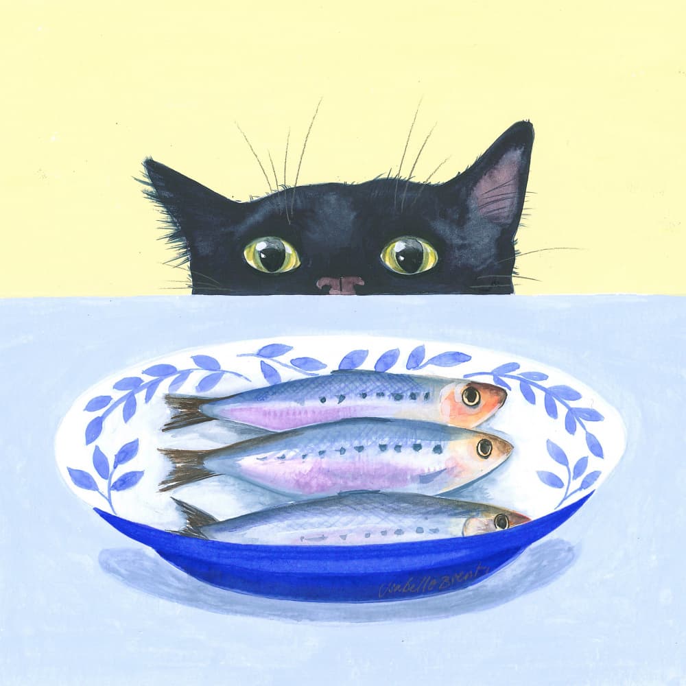 Gourmet Cat by Isabelle Brent — canvas wall art