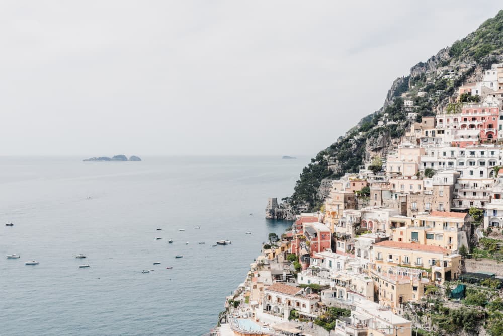Colorful Coastal Village by Photolovers — canvas wall art