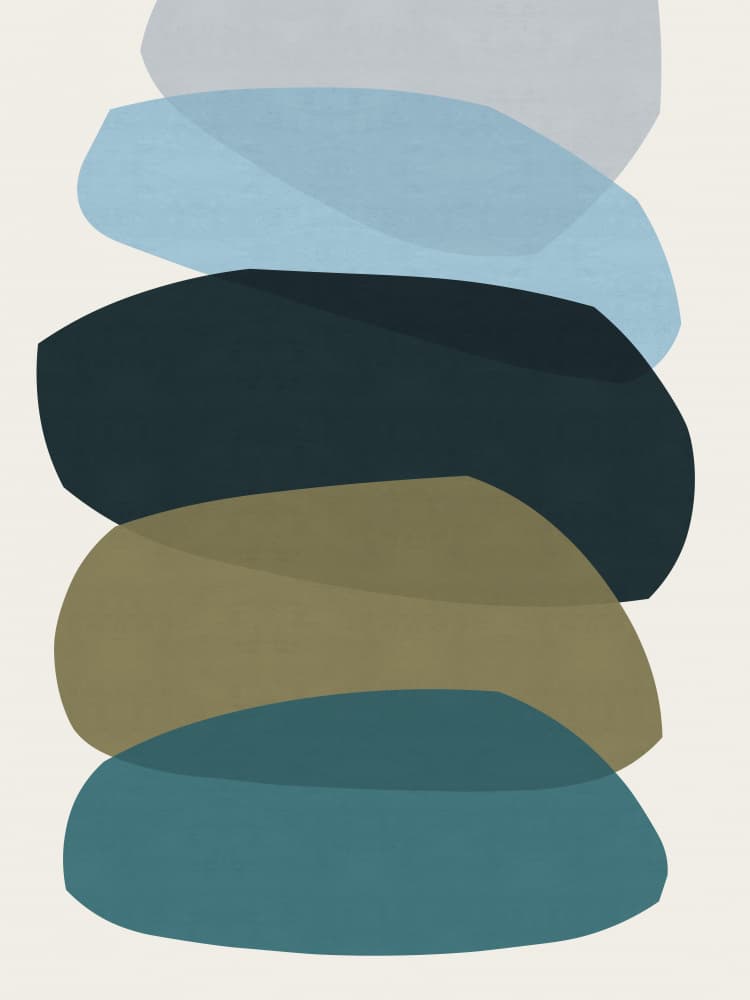 Abstract Stacked Stones by Vitor Costa — canvas wall art