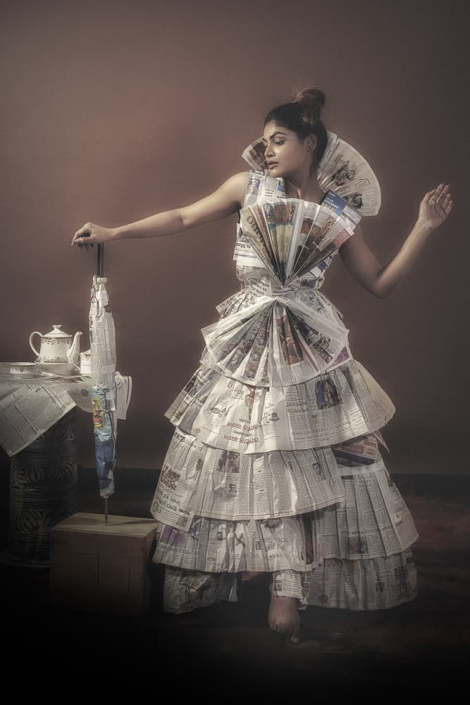 Newspaper Fashion Elegance by PARTHA BHATTACHARYYA — canvas wall art