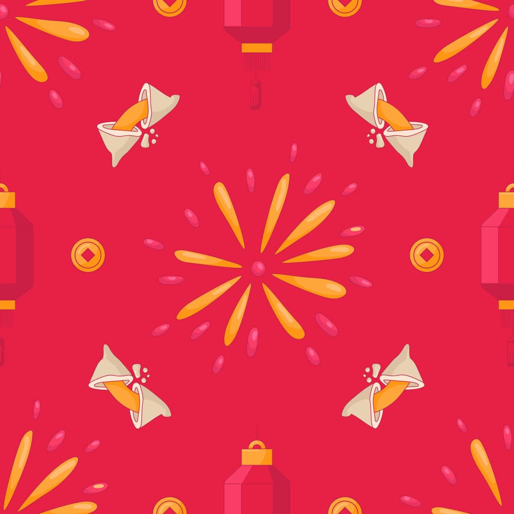 Chinese New Year Pattern by Marika Barsrsind β canvas wall art