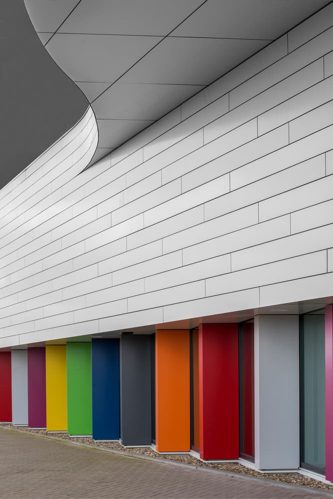 Modern Colorful Architecture by Theo Luycx — canvas wall art