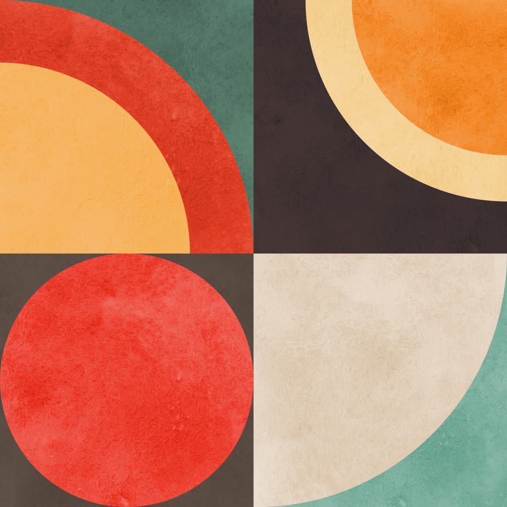 Earthy Geometric Circles by Vitor Costa — canvas wall art
