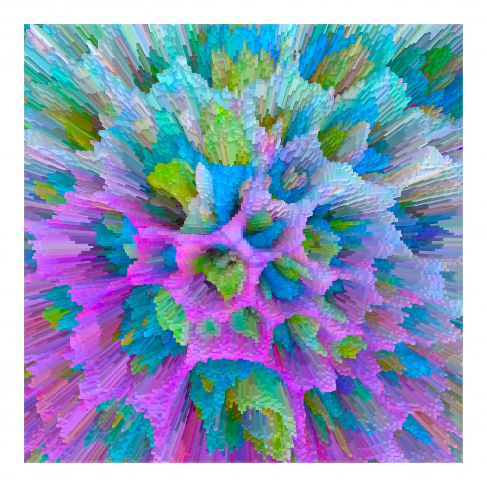 Vibrant Digital Bloom by PASLIER Morgan — canvas wall art