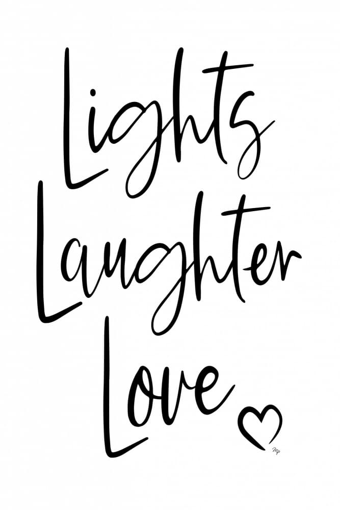 Lights Laughter Love by Martina — canvas wall art