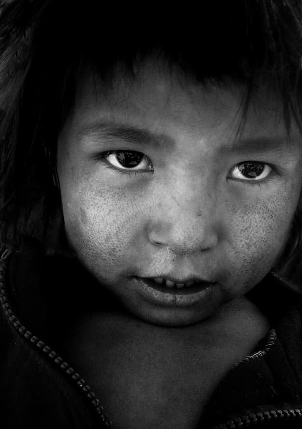 Intense Child Portrait by Yvette Depaepe — canvas wall art
