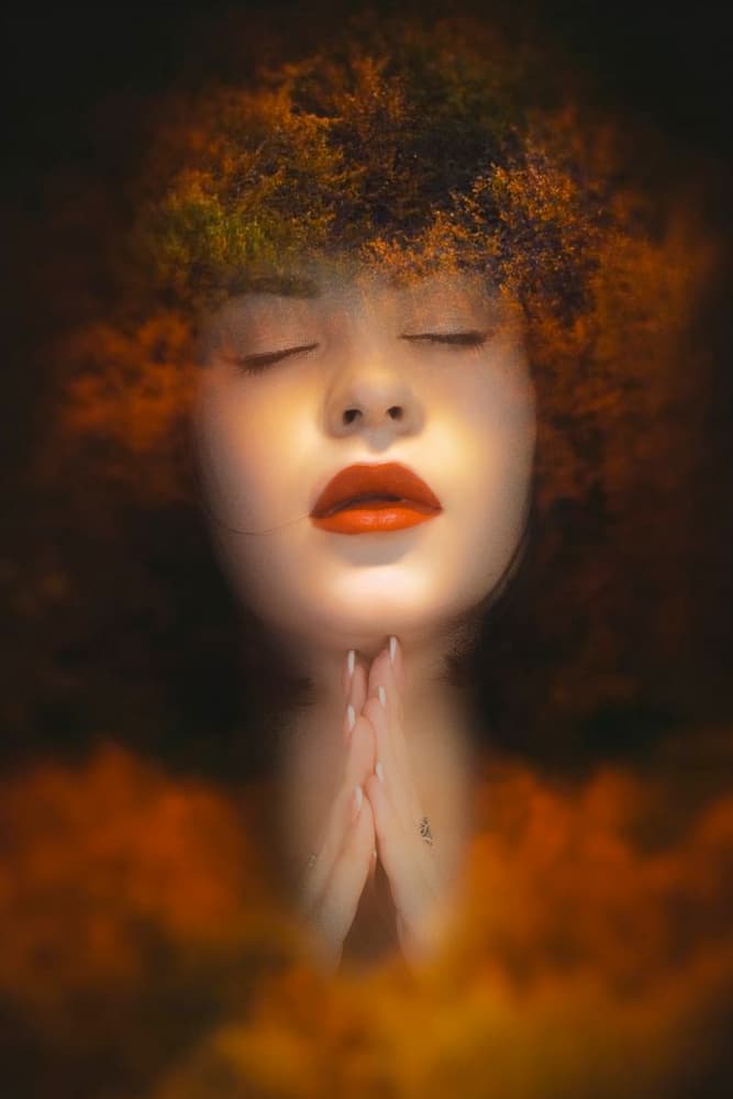 Glowing Forest Prayer by Ruth Franke — canvas wall art