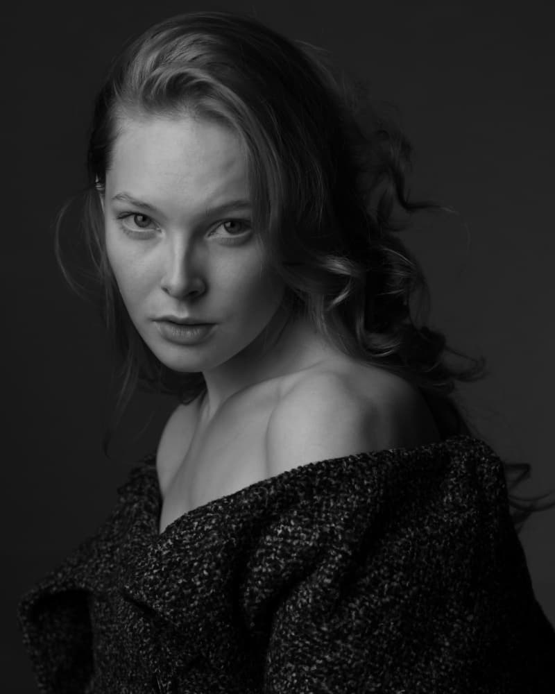 Intense Monochrome Gaze by Yoram GIL — canvas wall art