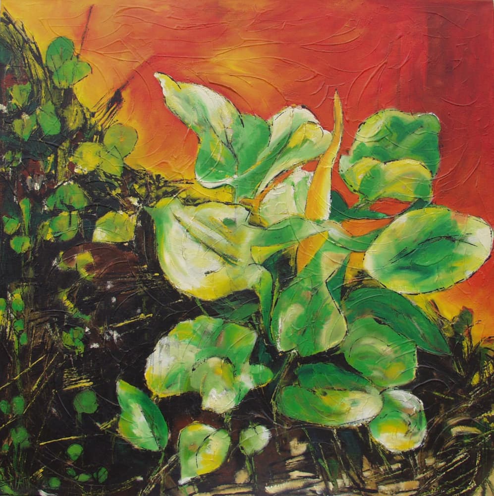 Vibrant Tropical Leaves by Barbara Piatti — canvas wall art