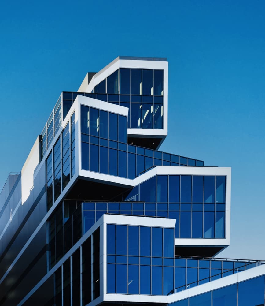 Modern Blue Architecture by Arnon Orbach — canvas wall art