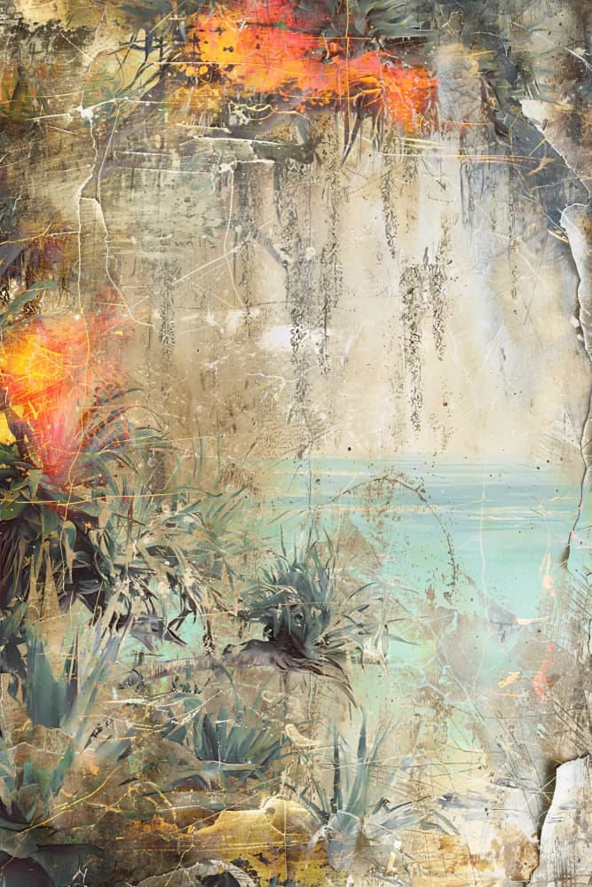 Dreamy Tropical Waterfall by Rafal Kulik — canvas wall art