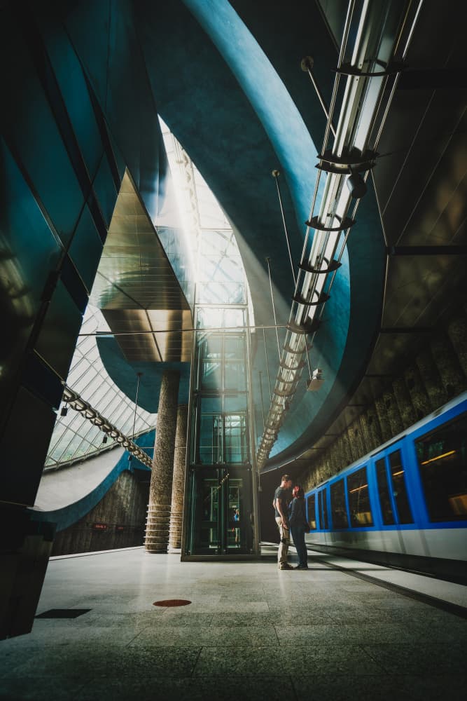 Modern Subway Romance by Christian Kurz — canvas wall art