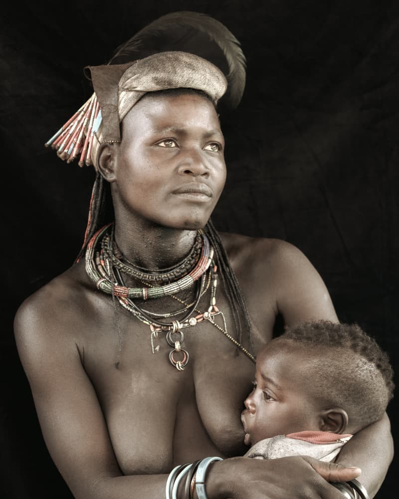 African Mother and Child by Tori E Bohn — canvas wall art