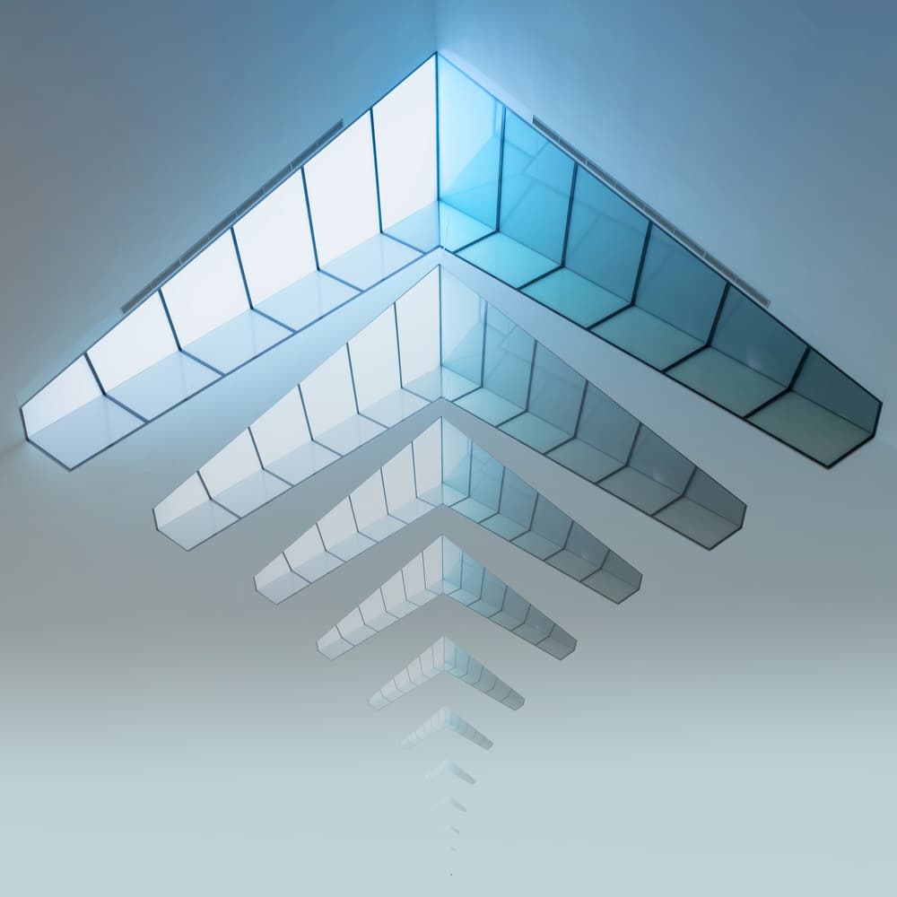 Abstract Chevron Perspective by Greetje van Son — canvas wall art