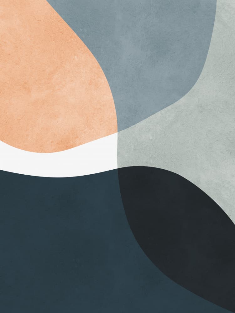 Serene Abstract Shapes by Vitor Costa — canvas wall art