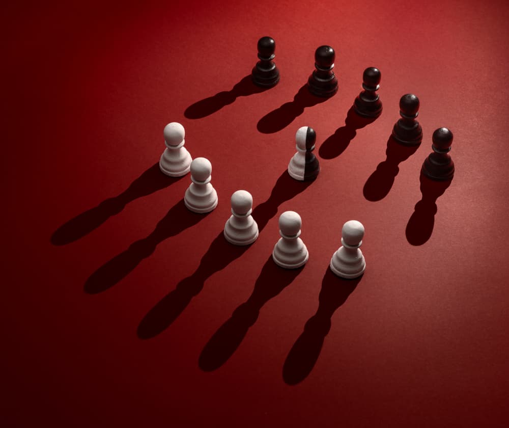 United Chess Pawns by Petri Damstén — canvas wall art