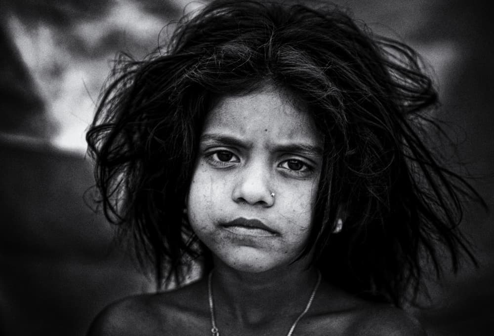 Intense Girl Portrait by Garik — canvas wall art