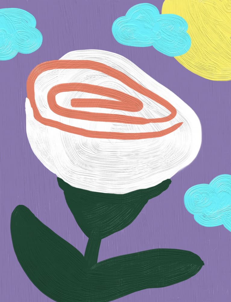 Whimsical Floral Sky by Aylin Demir — canvas wall art