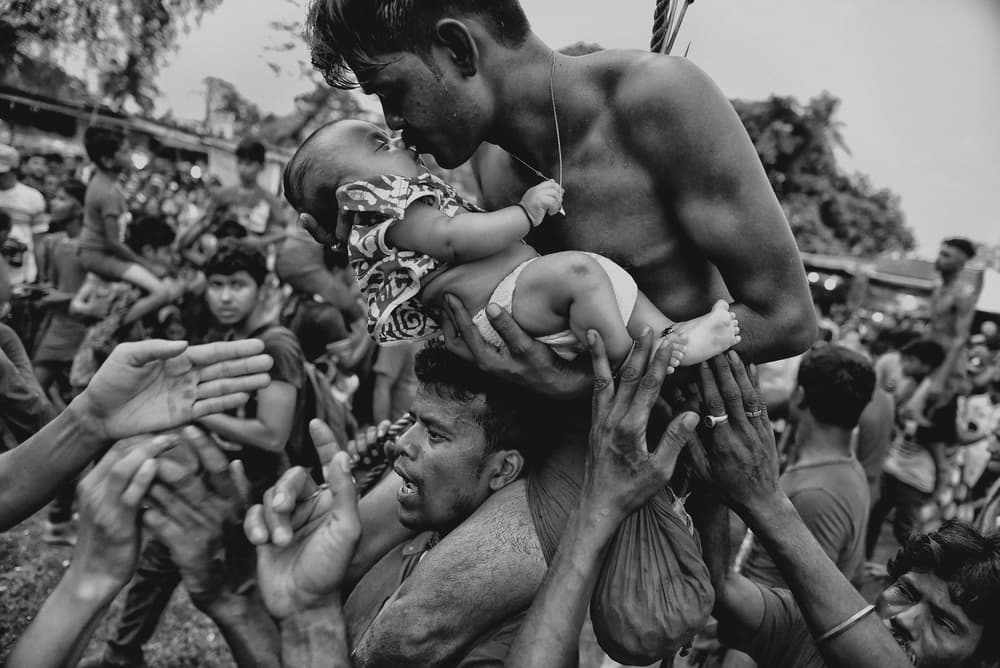 Father Child Devotion by Avishek Das — canvas wall art