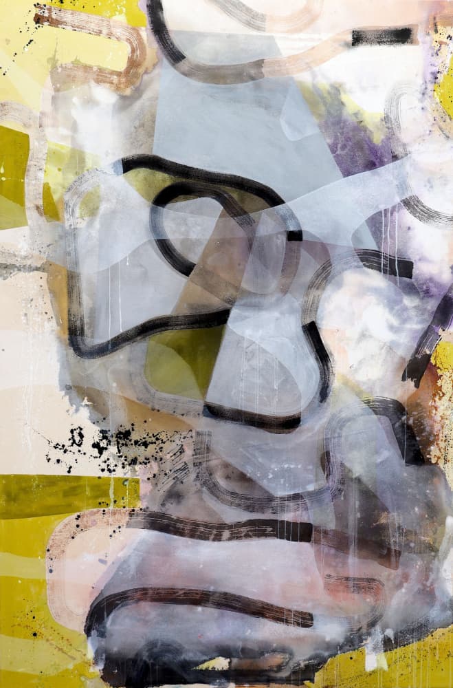 Vibrant Abstract Layers by POOVI ART — canvas wall art