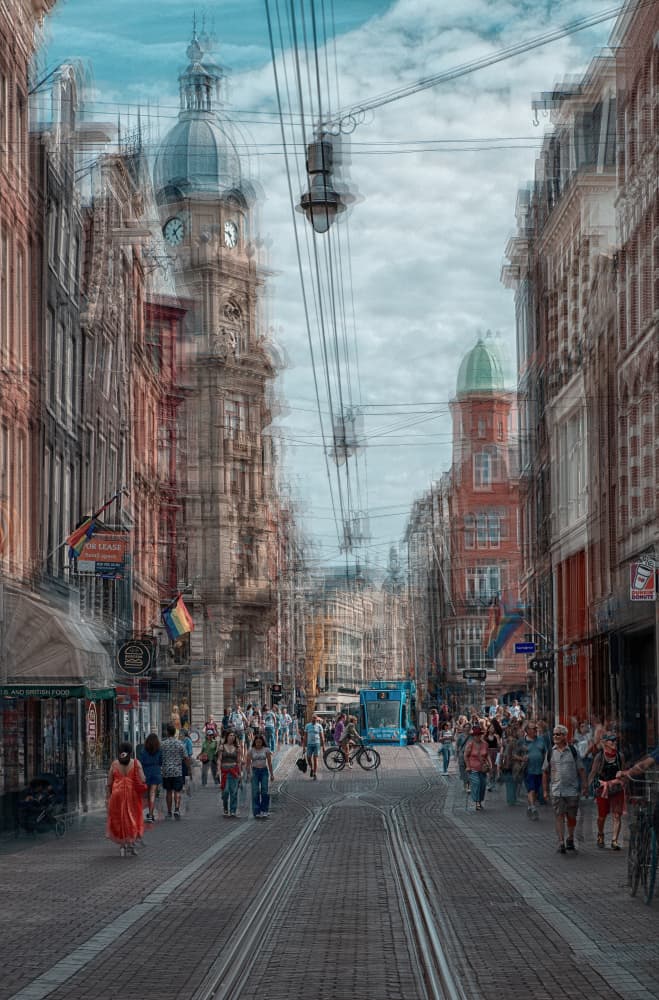 Blurred Amsterdam Street by C.S. Tjandra — canvas wall art