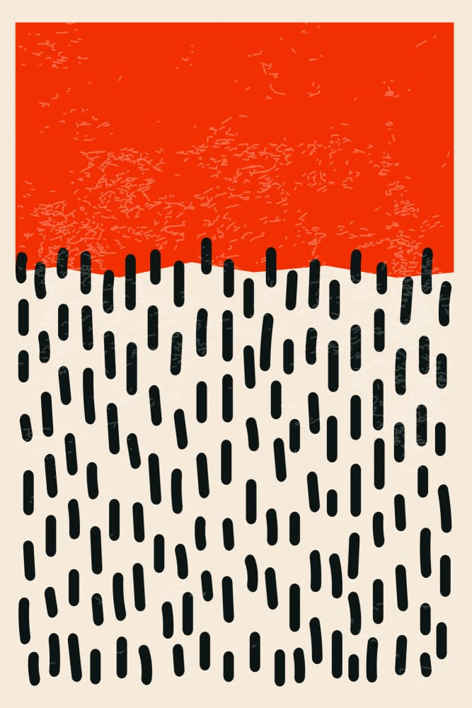 Modern Red Dashes by jay stanley — canvas wall art
