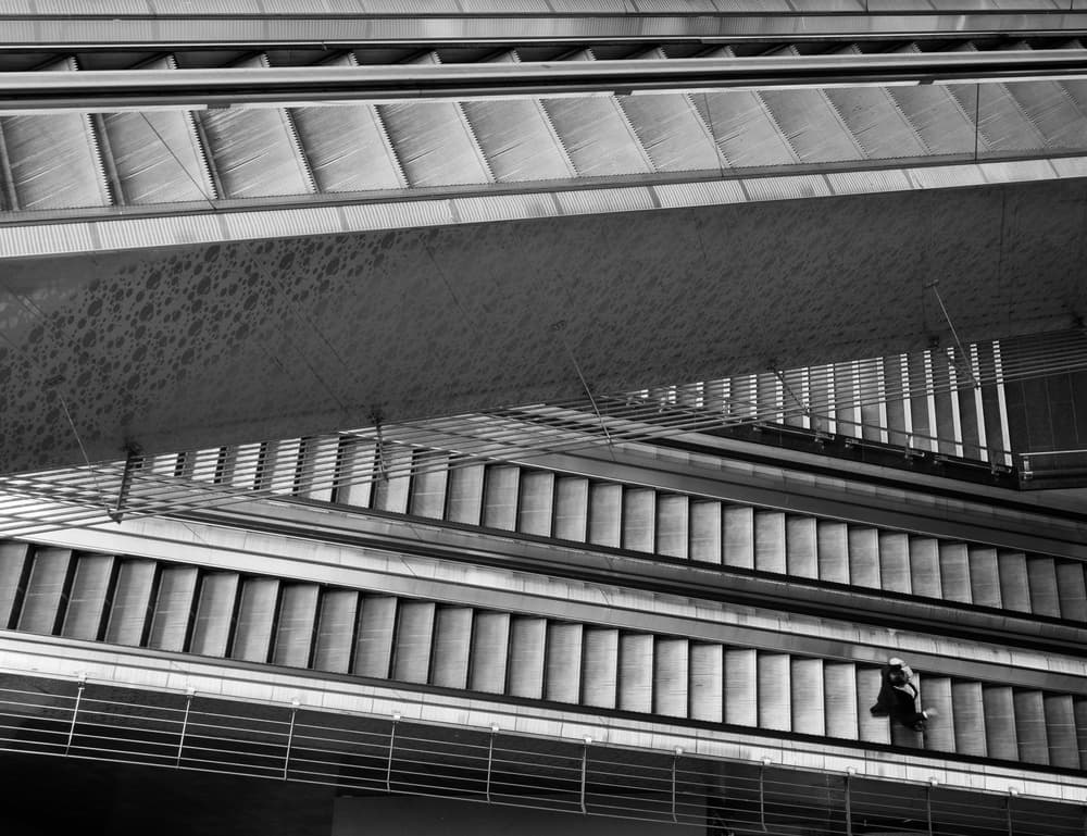 Modern Escalator Architecture by HAN dong hee — canvas wall art