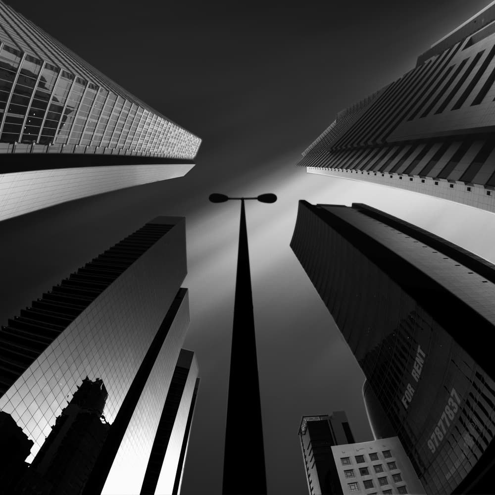 Upward City Architecture by Ahmed Thabet — canvas wall art