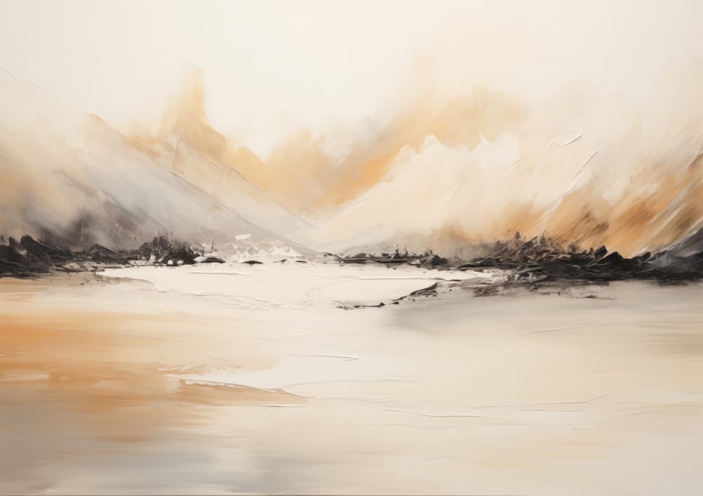 Abstract Mountain Lake by SHANDU — canvas wall art