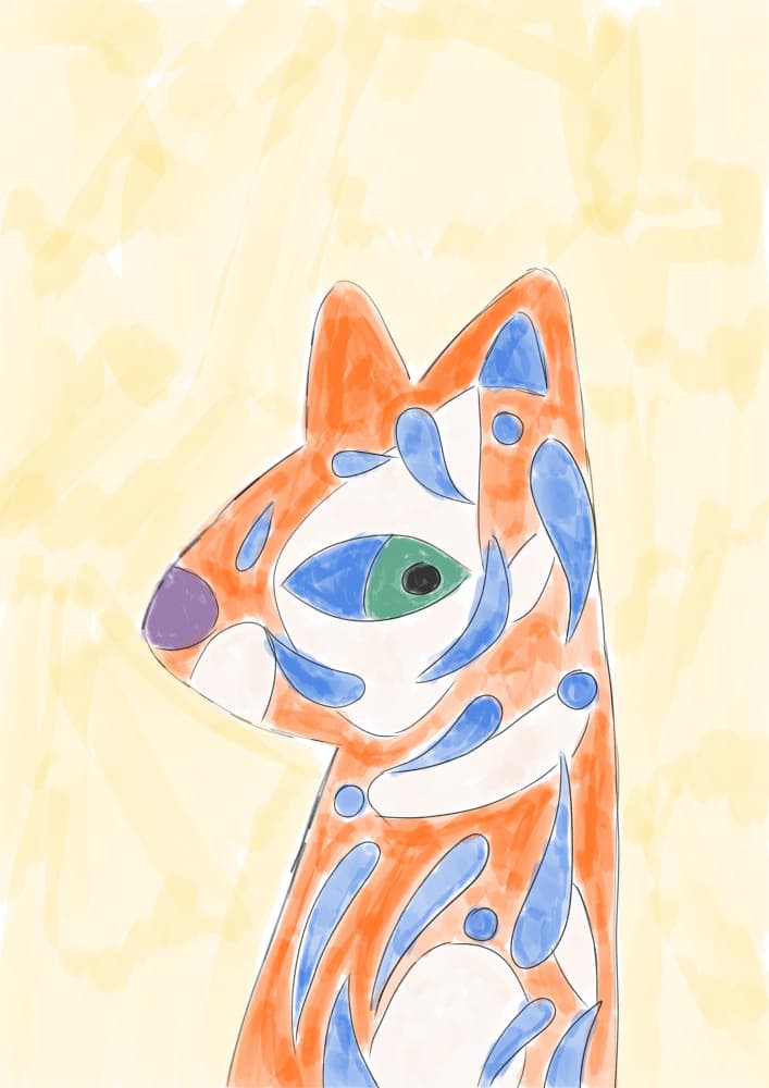 Colorful Abstract Animal by Sarah Manovski — canvas wall art