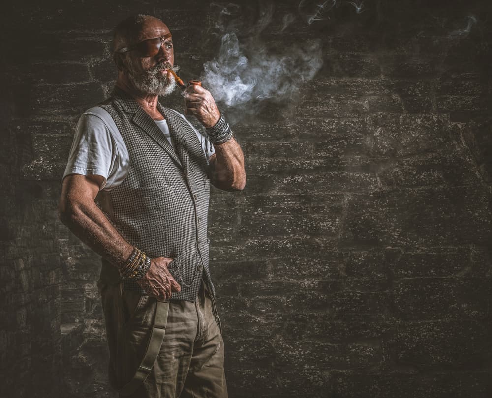 Rugged Pipe Smoker by gNo — canvas wall art