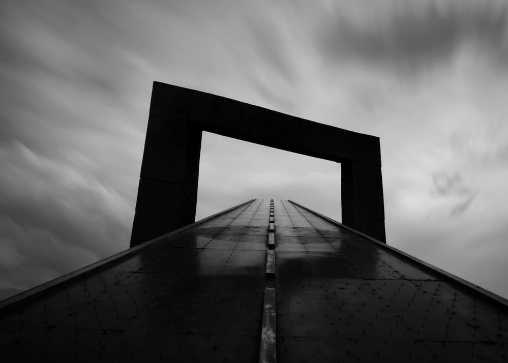 Modern Architectural Gateway by Ali Ayer — canvas wall art