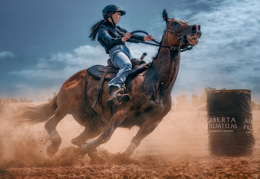 Dynamic Barrel Race by Ben.C.L — canvas wall art