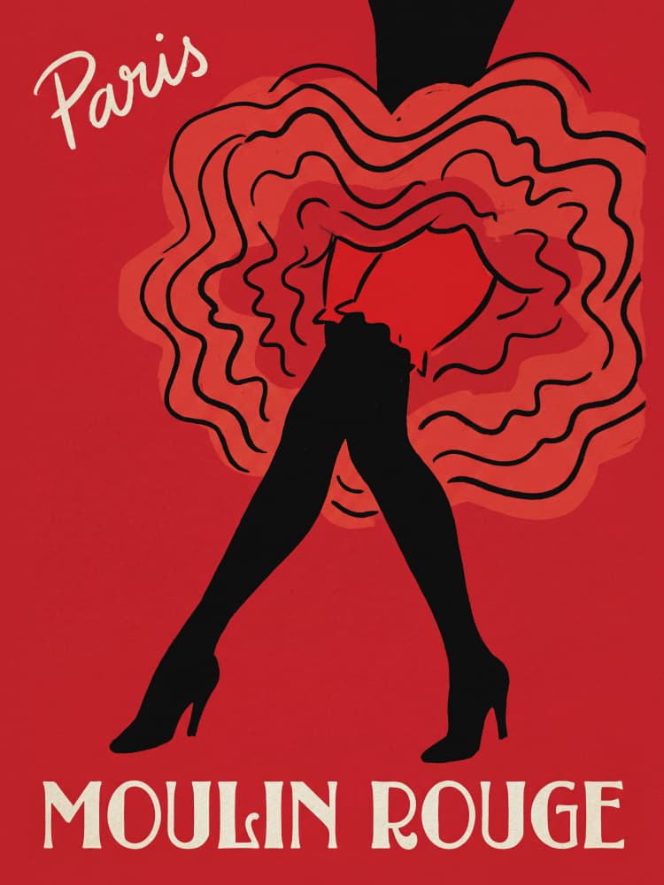 Paris Can-Can Dance by Andreas Magnusson — canvas wall art