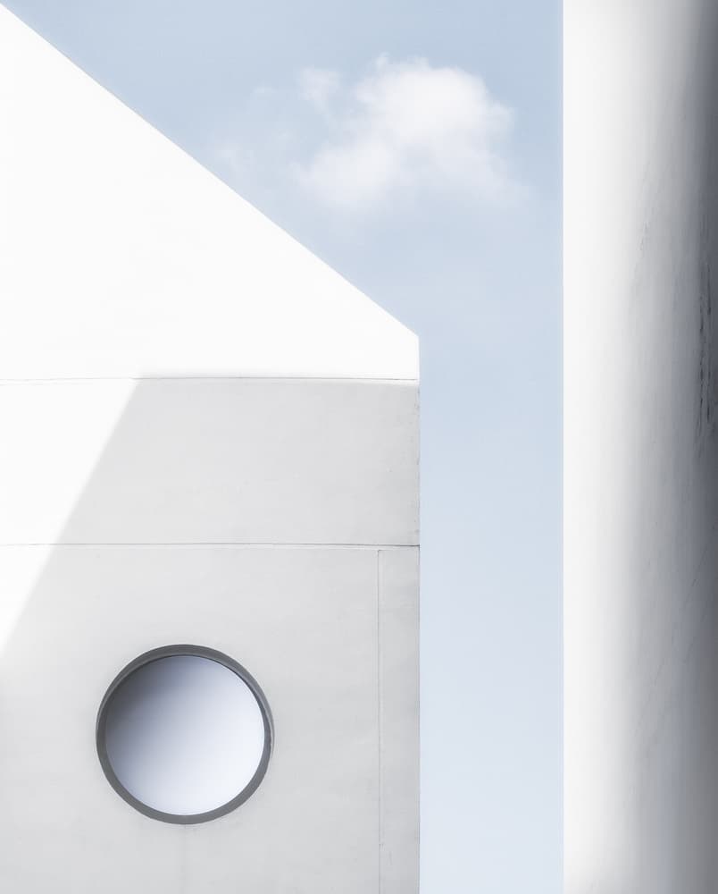 Minimalist Building Sky by Harry Verschelden — canvas wall art