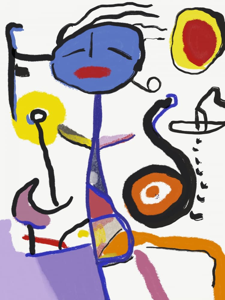 Playful Colorful Musician by Little Dean — canvas wall art