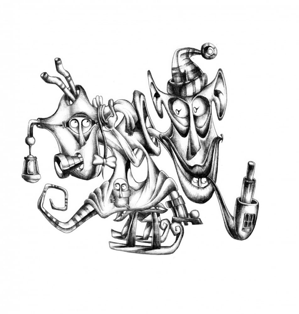 Whimsical Holiday Characters by Kulik — canvas wall art
