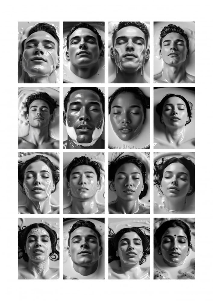 Serene Skincare Faces by Marianne Bassil — canvas wall art
