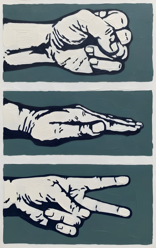Rock Paper Scissors Game by HUGO — canvas wall art
