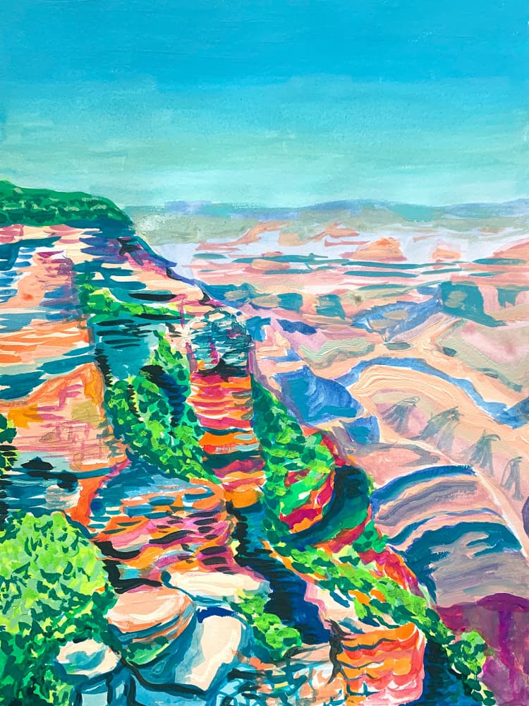 Vibrant Grand Canyon by Pauline Wegman | Key and Sea Creative — canvas wall art