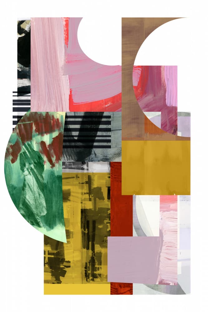 Vibrant Color Block Shapes by cartissi — canvas wall art