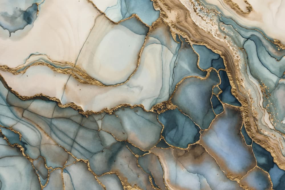 Oceanic Gold Veins by Andrea Haase — canvas wall art
