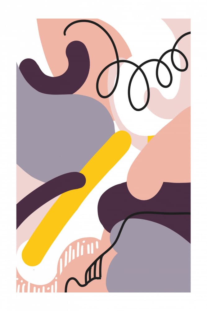 Soft Abstract Curves by Jilli Darling — canvas wall art