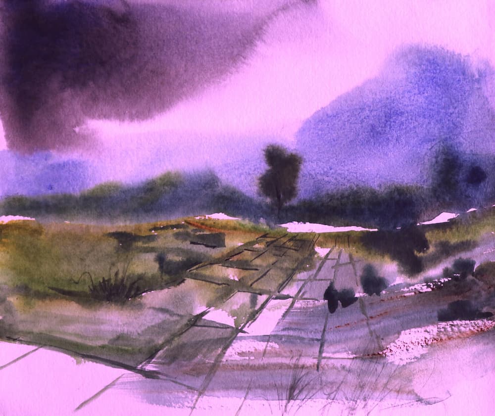 Stormy Mountain Path by Santhosh ch — canvas wall art