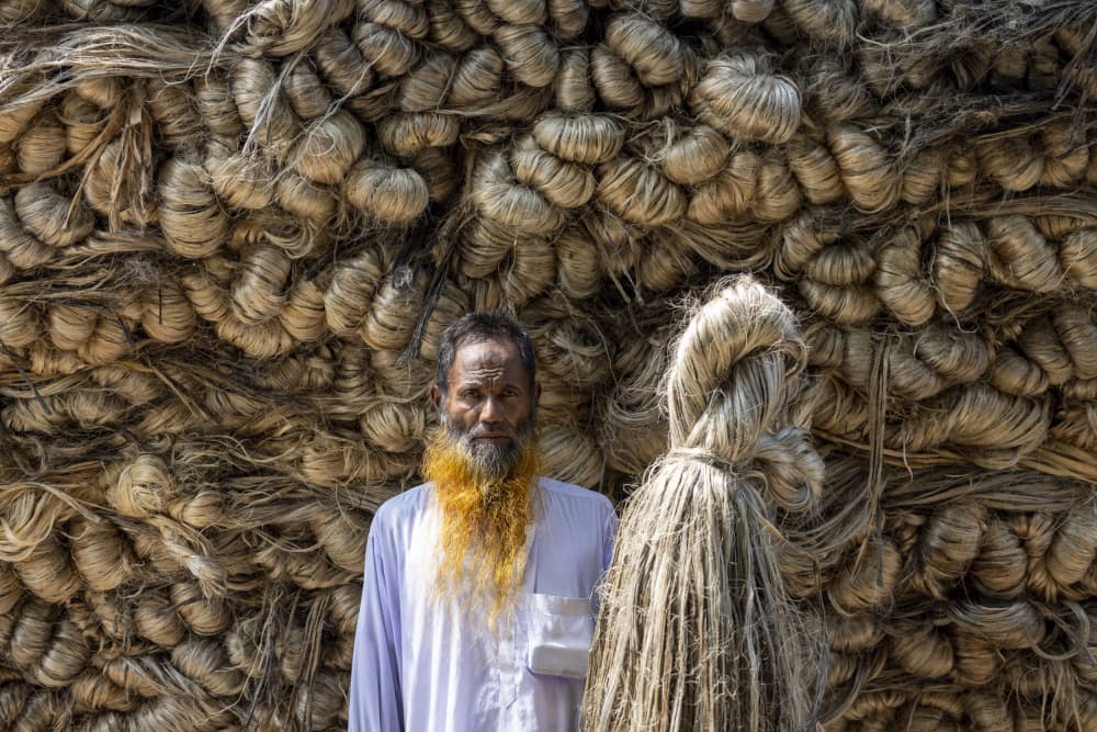 Golden Bearded Jute Worker by Azim Khan Ronnie — canvas wall art