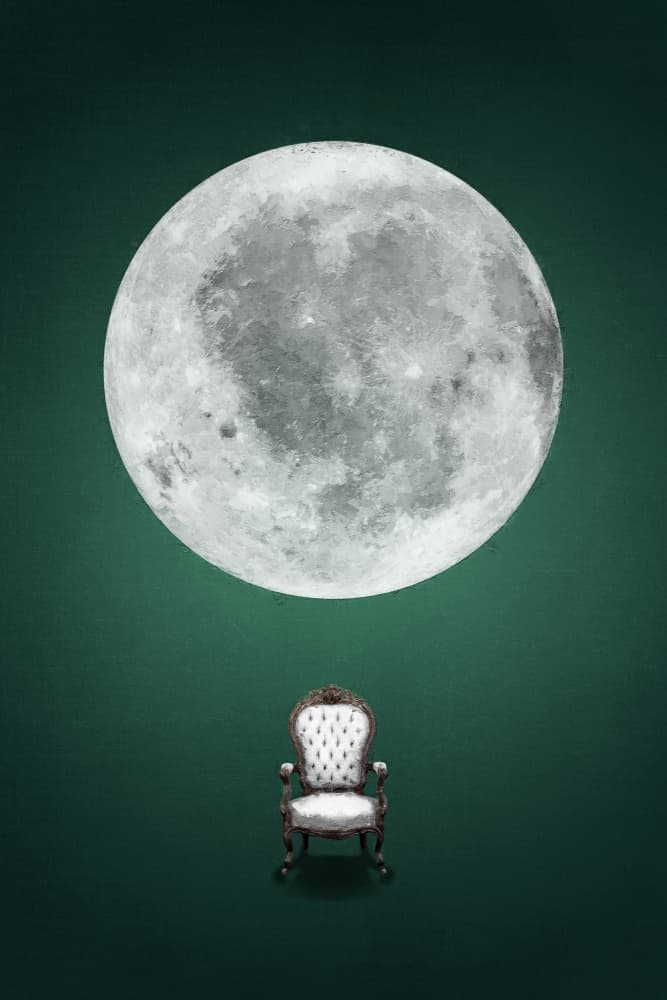 Moonlit Chair by Ema Paraschiv — canvas wall art