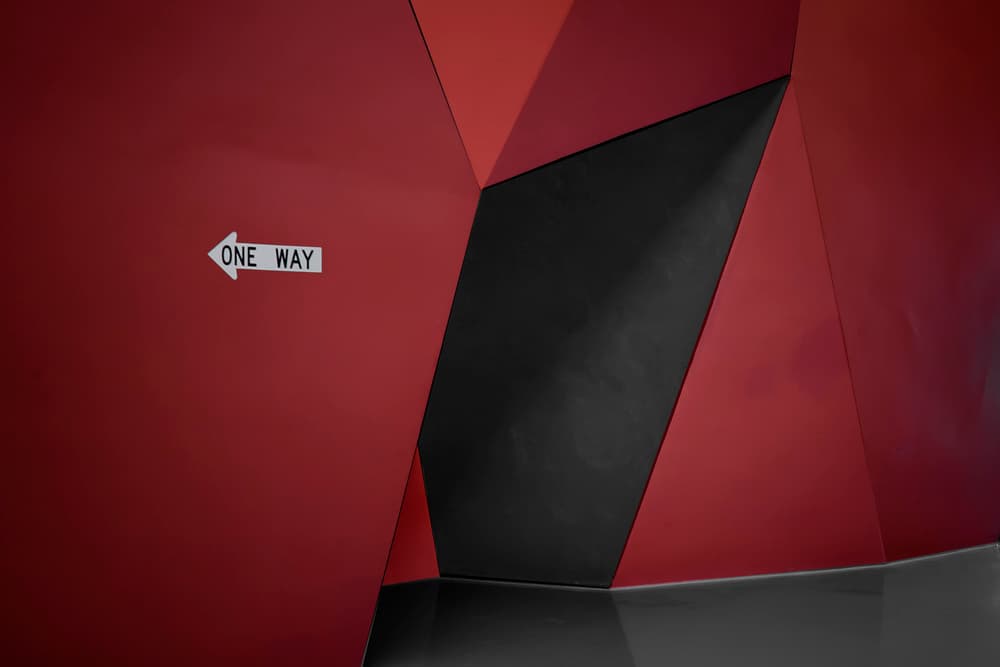 One Way Red Passage by Ibrahim Nabeel — canvas wall art