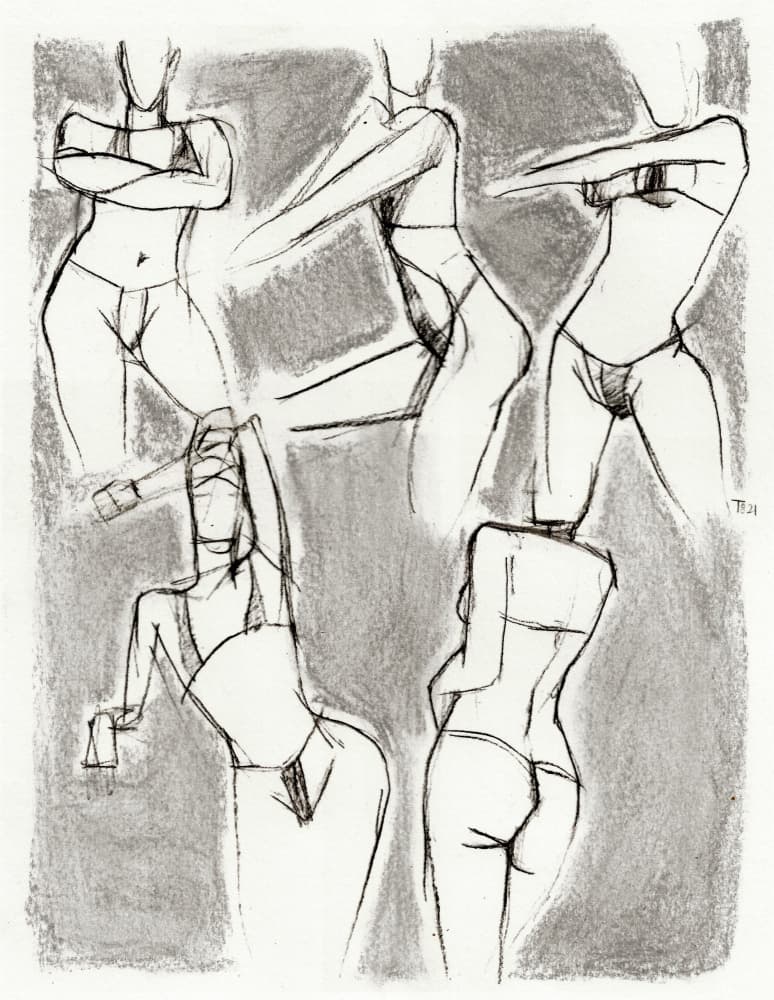Dynamic Figure Studies by Tore Bahnson — canvas wall art